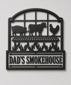 Personalized Custom Metal Sign Farm BBQ Smokehouse