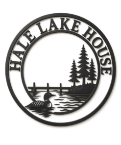 Personalized Custom Metal Sign Lake House Loon