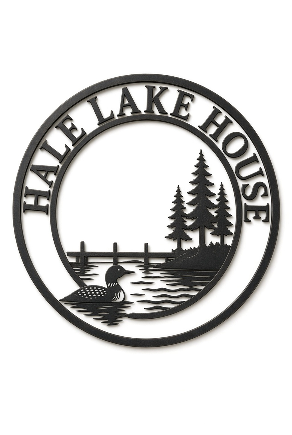 Personalized Custom Metal Sign Lake House Loon