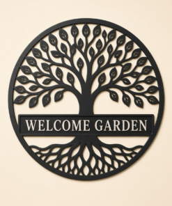 Personalized Custom Metal Sign Tree of Life Garden
