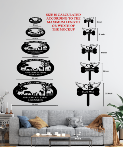 Personalized Custom Metal Sign Cabin Deer Pine Trees - Image 2