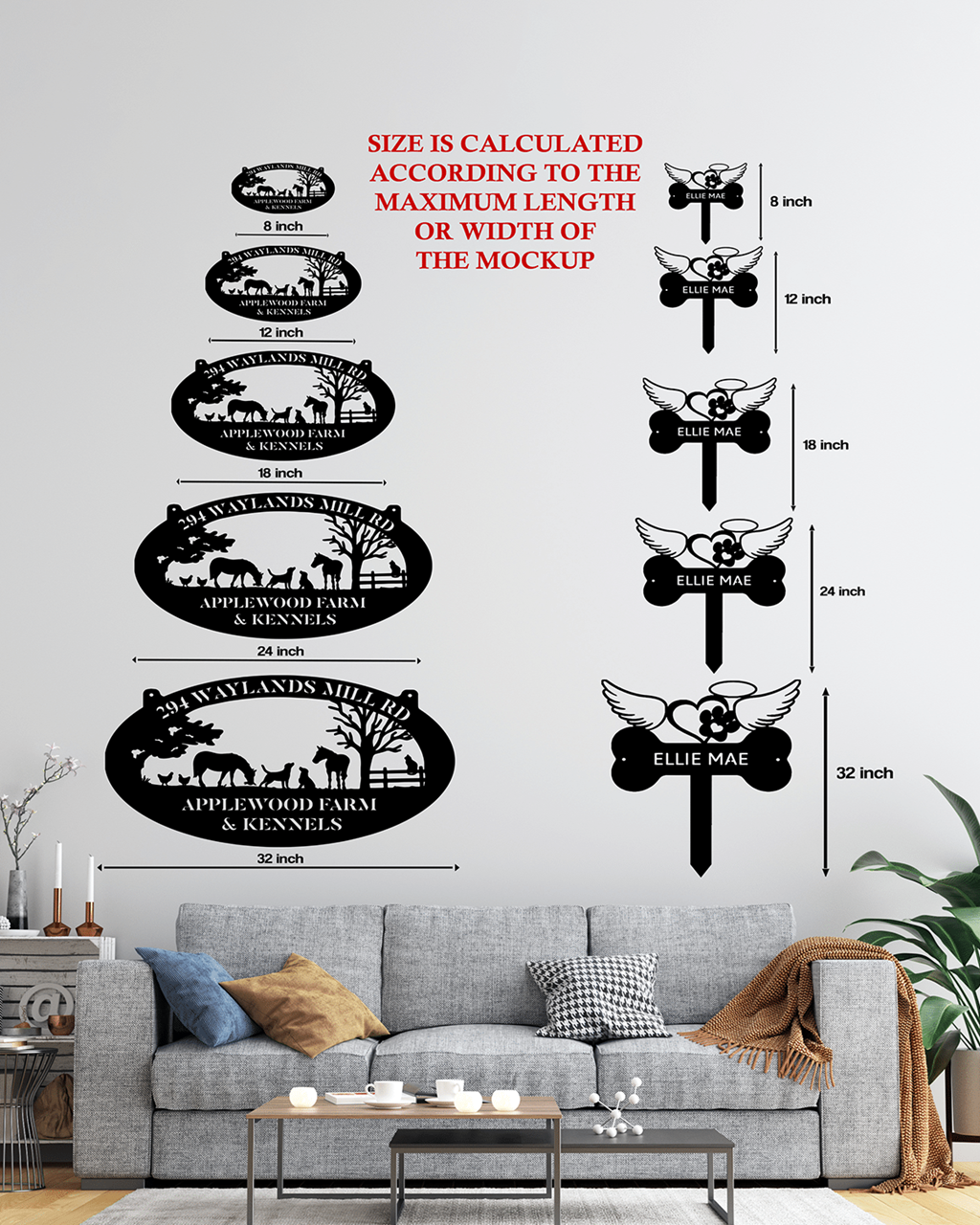 Personalized Custom Metal Sign Cabin Deer Pine Trees - Image 2